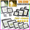 ☆☆☆☆☆ 10W-1000W LED Fluter mit Bewegungsmelder / Stecker Scheinwerfer Flutlicht