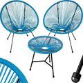 2er Set Stuhl mit Tisch Retro Gartenstuhl Loungeset Gartenset Balkonset Outdoor