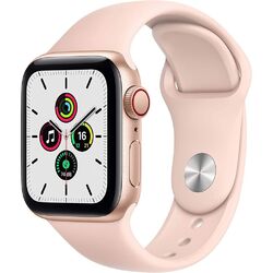 Apple Watch SE 40mm GPS + 4G Gold Aluminium mit Sport Armband Sandrosa I Wie neu