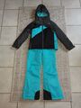 McKinley Schneeanzug Gr. 140 Mädchen türkis schwarz Schnee Hose Ski Jacke Anzug 