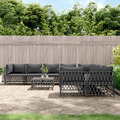 Garten Lounge Set Mit Kissen Gartenmöbel Sofa Sitzgruppe 9-Tlg. Stahl Vidaxl