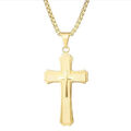 KREUZ ANHÄNGER KETTE SET EDELSTAHL KETTENANHÄNGER HALSKETTE GOLD CHAIN JESUS