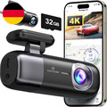 REDTIGER Dashcam Auto Vorne Hinten 4K/1080P, Wifi GPS Autokamera Mit Kostenloser