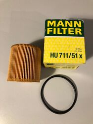 Ölfilter Filtereinsatz Mann Filter HU71151x für Citroën C2 C3 C4 Ford Focus