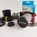 TOP Olympus Pen E-PL5 Digital Kompaktkamera + Zuiko 40-150mm mit Zubehörpaket