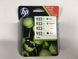 original HP 4-Pack 932XL Black 933XL Cyan Magenta Yellow C2P42AE ( 2017 ) OVP