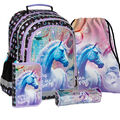 Einhorn Unicorn Pferd Rucksack Ranzen Schulrucksack Schulranzen Set 1-3 Klasse