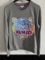 Kenzo Sweatshirt Gr S Grau Tiger Regenbogenfarben 