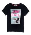 H&M Jungen T-Shirt Shirt schwarz Skate GR. 134 140  Top Zustand