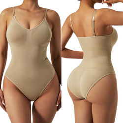 Body Shaper Damen Shapewear Bauchweg Stark Formend Miederbody Tanga Bodysuit DE