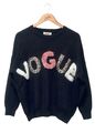 Paris Et Moi Vogue Pullover Pulli Strick Wollmischung Freizeit Komfort Warm Schwarz L