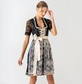 DIRNDL DAMEN SET TRACHTENKLEID MIDI KLEID SCHÜRZE SCHWARZ Oktoberfest Gr. 34- 48