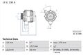 BOSCH Lichtmaschine Generator Lima 0 986 048 801 +123.87€ Pfand für OPEL ASTRA