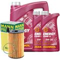 MANN ÖLFILTER + 7L 5W-30 MANNOL COMBI LL MOTORÖL passend für VW 504.00 507.00