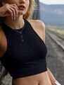 Damen Basic Tanktop Kurz Camisole Fitness Trägershirt Sommer Crop Top Oberteile