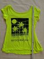 Shirt XS S Gelb Neon 100% Baumwolle U-Ausschnitt