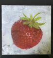 Glasbild/Bild Küche  ERDBEERE/EIS 30 x 30 cm Eurographics "ICED FRUITS"