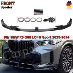 Carbon Look Frontspoiler Lippe Spoiler Passt für BMW X5 G05 M Paket 2023+ LCI DE