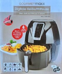 GOURMETMAXX Digitale Heißluftfritteuse Fritteuse 3 Liter -  schwarz