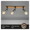 BRILONER Deckenleuchte Wood Basic Deckenlampe 3-flammig Spot Schwenkbar Strahler