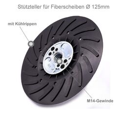 M14 Flex Teller Stützteller für Fiberscheiben 115 125mm für Flex Winkelschleifer