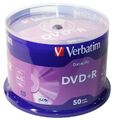 1x50 Verbatim DVD+R Rohlinge WriteOnce 4.7GB 120min16x Cakebox 43815 NEU 008-008