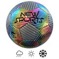 Fußball Metallic Rainbow aus Lederimitat Größe 5 Allwetter Ball Offizielle Größe