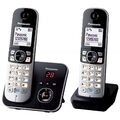 Panasonic KX-TG6822GB Dect Schnurlostelefon AB, Set Basis+2 Mobilteile, schwarz