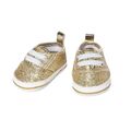 Heless 1461 Gold Glitter Doll Sneaker Size 30-34cm Fancy Footwear with Wow Effec