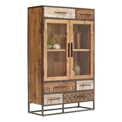 WOLFMÖBEL Vitrine WAKE UP BHT 100x160x40 cm braun Glasschrank