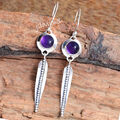 Afrikanischer Amethyst Multi Edelstein 925 Sterling Silber Ohrring Geschenk f...