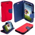 ^  Book Case Hülle Handy Tasche Leder-Imitat Etui Nokia 230 (2015) Fancy ROT