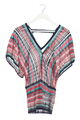 DESIGUAL Strickshirt Damen Gr. DE 36 pink-türkis-schwarz Casual-Look