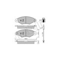 1x ORIGINAL® Metelli 22-0253-1 Bremsbelagsatz, Scheibenbremse Vorne, inkl.