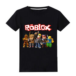 Jungen Mädchen Kind Kurzarm Sommer T-Shirt Roblox Druck Top Gr 122-152