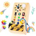 Holz Busy Board LED Montessori spielzeug Activity Board Lichtschalter ab 1 Jahr