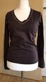 Tommy Hilfiger Cashmere Blend schöner brauner Damen Pullover V-Ausschnitt Gr. M