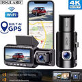 TOGUARD 3840×2160P Dual Dashcam WiFi GPS Autokamera 4K+1080P Nachtsicht G-sensor