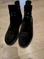 Gabor Schuhe Gr 38 schwarz Damen bequeme Stiefelette Stiefel  Boots Leder Winter