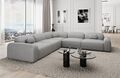 Leder Sofa Eckcouch Design Couch Ledersofa Schwarz Ledercouch BARCELONA L FORM