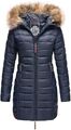 Marikoo Damen Winter Übergangs Jacke Winterjacke Stepp Mantel gesteppt lang B647