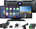 Wireless Apple Carplay Android Auto 9,26 Zoll Dashcam GPS mit Rückfahrkamera 64G