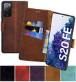 Hülle für Samsung Galaxy S20 FE 5G Tasche Echtes Leder Schutzhülle Wallet Case