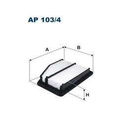 1x Luftfilter FILTRON AP 103/4 passend für HONDA