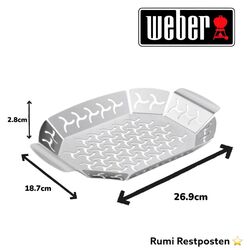 WEBER PREMIUM-GRILLKORB- Gemüse/ Obst Meeresfrüchte aus Edelstahl NEU - OVP