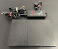 PS2 Konsole Slim Schwarz Sony Playstation 2 PAL + Alle Kabel voll funktionsfähig