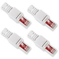 4x Netzwerk Stecker RJ45 Cat6 Cat7 Cat5 LAN Kabel werkzeuglos Netzwerkstecker