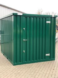 2m Container Lagercontainer Gartenhütte Gartenhaus Moosgrün RAL6005 Schuppen