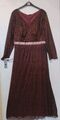 Abendkleid, Gr. 4xl (D 52), Shein Lady, Bordeaux, Paillettenband, Glitzer