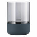 Blomus Windlicht Calma, Kerzenhalter, Beton, Glas, Steel Gray, Smoke, 14 cm